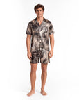 Men’s Pajama Set – Short Sleeve Loose Fit Sleepwear & Homewear Suit