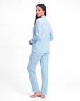 Women’s Bamboo Pajama Set – Long Sleeve Button Down Top with Full Length Pants
