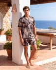 Men’s Pajama Set – Short Sleeve Loose Fit Sleepwear & Homewear Suit