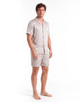 Men’s Long-Sleeve Pajama Set – Two-Piece Plaid Loungewear