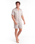 Men’s Long-Sleeve Pajama Set – Two-Piece Plaid Loungewear