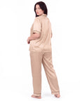 Sleepwear Set for Plus Size Women – Fashionable Tops and Long Pants Homewear