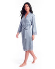 New Summer Thin Solid Color Stitching Lace Long Nightgown Robe – Luxury and Noble Home Clothes for Relaxation