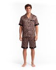 Men’s Pajama Set – Geometric Patterned Sleepwear