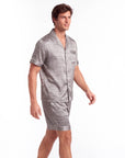 Men’s Pajama Set – Short Sleeve Loose Fit Sleepwear & Homewear Suit