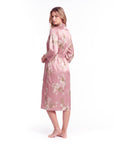 Women's Longline Belted Robe – Soft Three-Quarter Sleeve Loungewear & Sleepwear