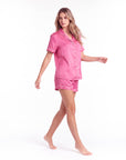 Silk Pajama Set – Short-Sleeved Sleepwear for Women