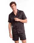 Men’s Long-Sleeve Pajama Set – Two-Piece Plaid Loungewear