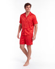 Men’s Long-Sleeve Pajama Set – Two-Piece Plaid Loungewear