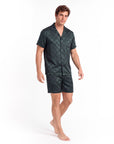 Men’s Long-Sleeve Pajama Set – Two-Piece Plaid Loungewear