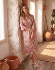 Women's Longline Belted Robe – Soft Three-Quarter Sleeve Loungewear & Sleepwear