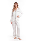 Silk Pajama Set for Women – Soft, Breathable, Luxury Sleepwear with Long Sleeves & Pants