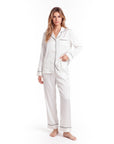 Silk Pajama Set for Women – Soft, Breathable, Luxury Sleepwear with Long Sleeves & Pants