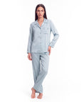 Silk Pajama Set for Women – Long Sleeve & Pants | Soft, Breathable Loungewear