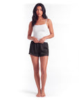 Women's Satin Lace Shorts – Relaxed Fit with Elastic Waist