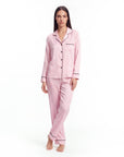Women's Pajama Set – Soft, Lightweight Sleepwear with Long Sleeve Top & Pants - Silken & Dreams