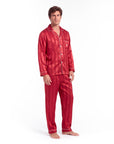 Men’s Pajama Set – Breathable, Lightweight Sleepwear with Long Sleeves & Pants