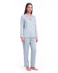 Silk Pajama Set for Women – Long Sleeve & Pants | Soft, Breathable Loungewear
