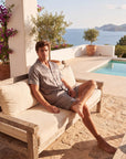 Men’s Pajama Set – Short Sleeve Loose Fit Sleepwear & Homewear Suit