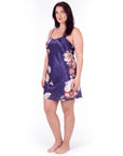 Women's Printed Camisole Nightdress – Plus Size Loose Fit Sleeveless Sleep Dress