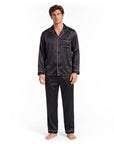 Men’s Cooling Pajama Set – Breathable Long Sleeve Sleepwear for Night Comfort