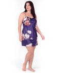 Women's Printed Camisole Nightdress – Plus Size Loose Fit Sleeveless Sleep Dress