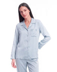 Silk Pajama Set for Women – Long Sleeve & Pants | Soft, Breathable Loungewear