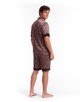 Men’s Pajama Set – Geometric Patterned Sleepwear