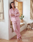 Women's Pajama Set – Soft, Lightweight Sleepwear with Long Sleeve Top & Pants - Silken & Dreams