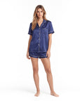 Silk Pajama Set – Short-Sleeved Sleepwear for Women