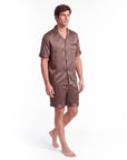 Men’s Pajama Set – Short Sleeve Loose Fit Sleepwear & Homewear Suit