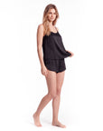 Women's Chiffon Pajamas – Sexy Sleeveless Two-Piece Set with Shorts for Summer Home Wear