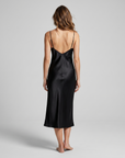 100% Mulberry Silk Evening Gown – Elegant Bow Design, Soft & Luxurious Formal Dress