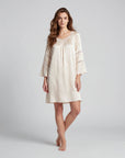 100% Mulberry Silk Lace Pleated Nightdress – Elegant Luxury Sleepwear for Women