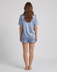100% Mulberry Silk Pajama Set – Short-Sleeved Sleepwear for Women