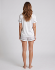 100% Mulberry Silk Pajama Set – Short-Sleeved Sleepwear for Women