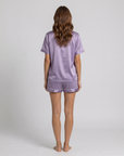 100% Mulberry Silk Pajama Set – Short-Sleeved Sleepwear for Women