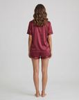 100% Mulberry Silk Pajama Set – Short-Sleeved Sleepwear for Women