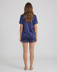 100% Mulberry Silk Pajama Set – Short-Sleeved Sleepwear for Women