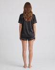 100% Mulberry Silk Pajama Set – Short-Sleeved Sleepwear for Women
