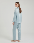 100% Mulberry Silk Pajama Set for Women – Long Sleeve & Pants | Soft, Breathable Loungewear