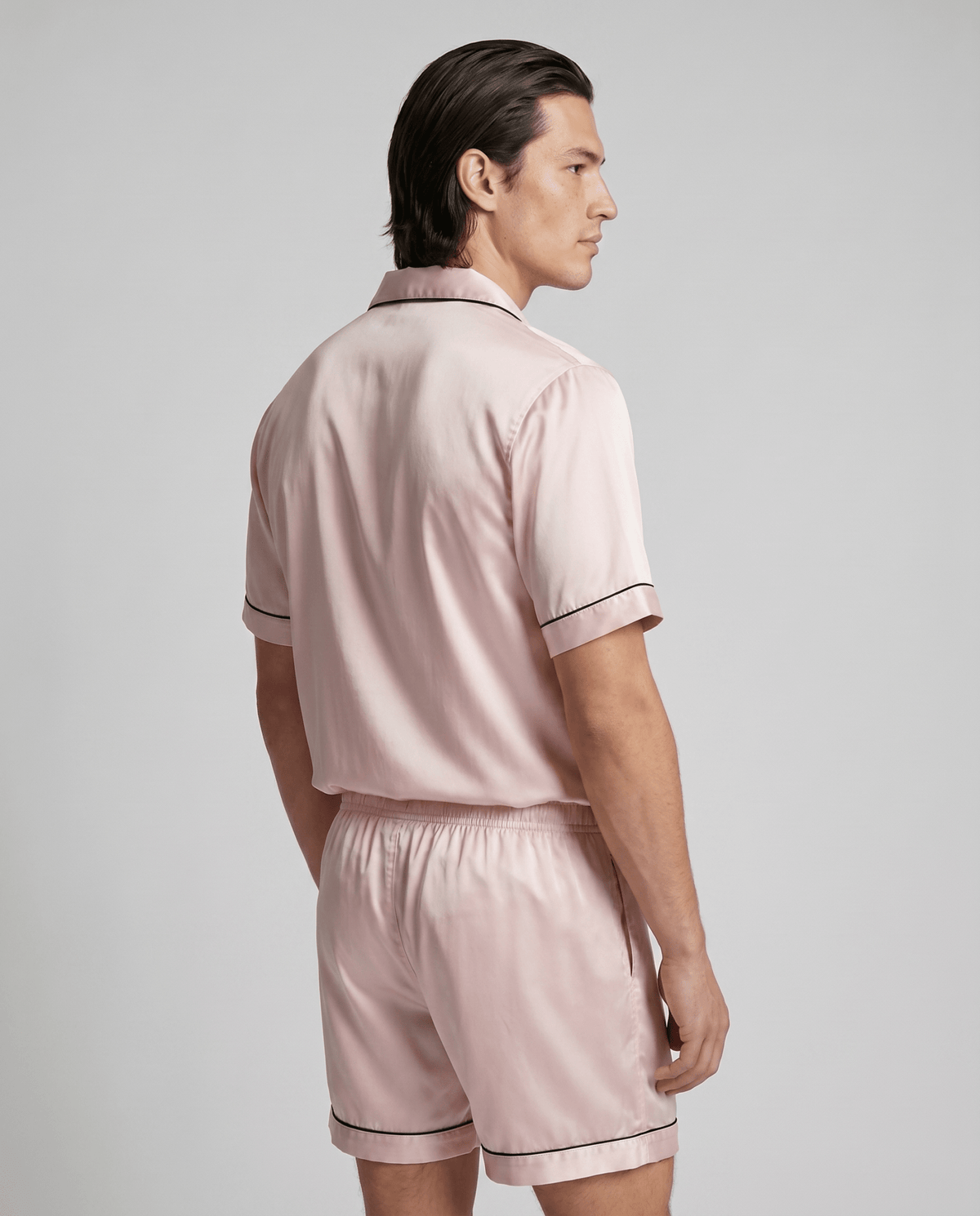 100% Mulberry Silk Pajamas for Couples – Short-Sleeved Sleepwear for Men