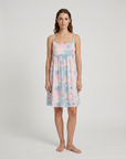 100% Mulberry Silk Watercolor Print Suspender Dress – Lightweight, Breathable & Luxuriously Soft