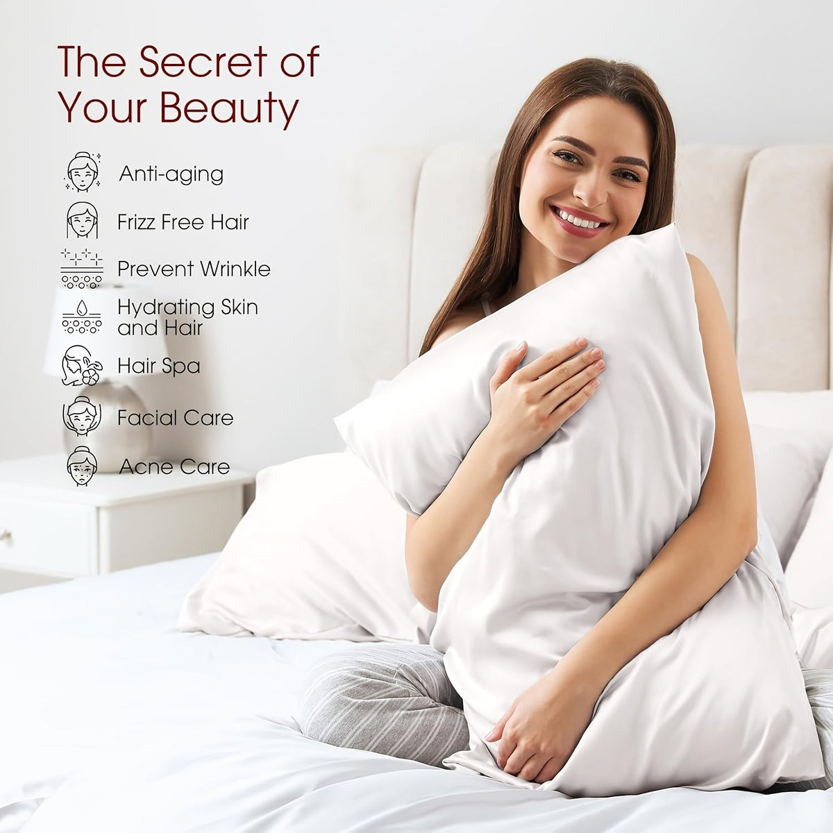 2-Pack Mulberry Silk Pillowcases – Soft, Breathable, Anti-Frizz Luxury Pillow Covers - Silken &amp; Dreams