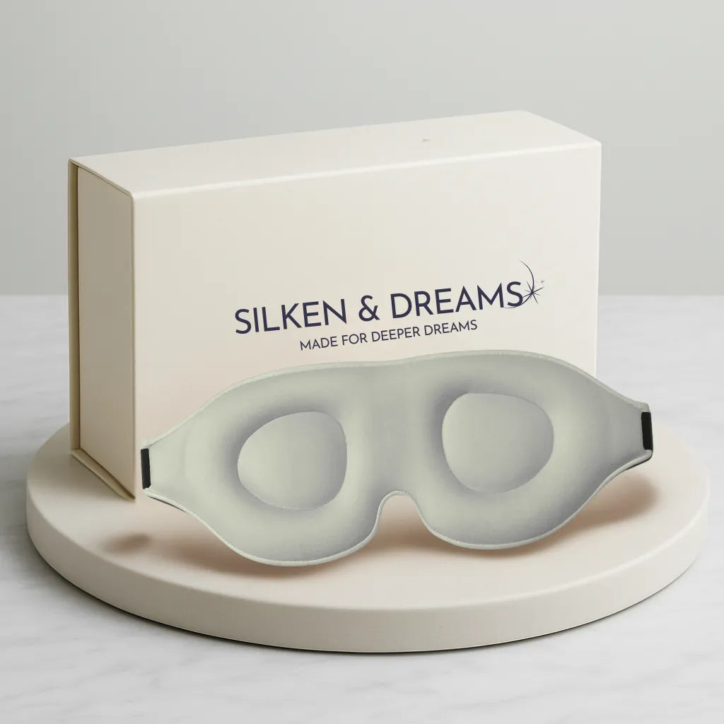 3D Contoured Sleep Mask – Light-Blocking &amp; Lash-Friendly | Silken &amp; Dreams