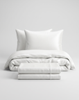 4-Piece Cooling Satin Bed Sheet Set with Fitted Sheet and Pillowcases