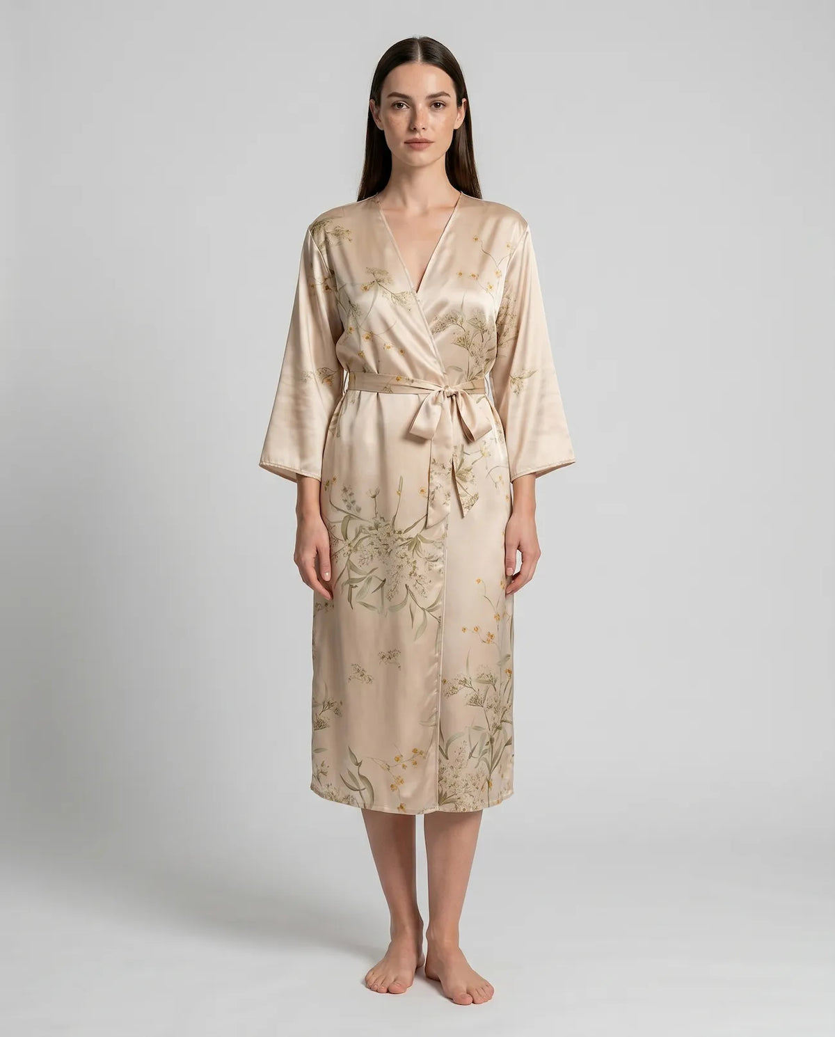 Charlie Satin Night robe – Silky Sleeveless Slip Dress for Women - Silken &amp; Dreams
