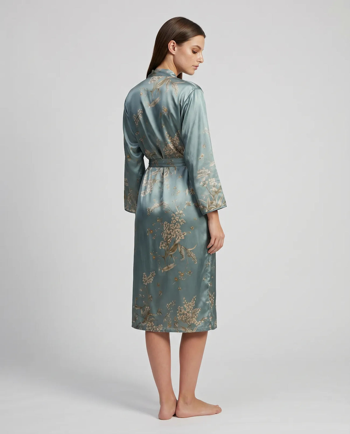 Charlie Satin Night robe – Silky Sleeveless Slip Dress for Women - Silken &amp; Dreams