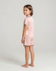 Children’s 100% Mulberry Silk Pajama Set – Short Sleeve Shirt & Shorts Sleepwear