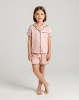 Children’s 100% Mulberry Silk Pajama Set – Short Sleeve Shirt & Shorts Sleepwear
